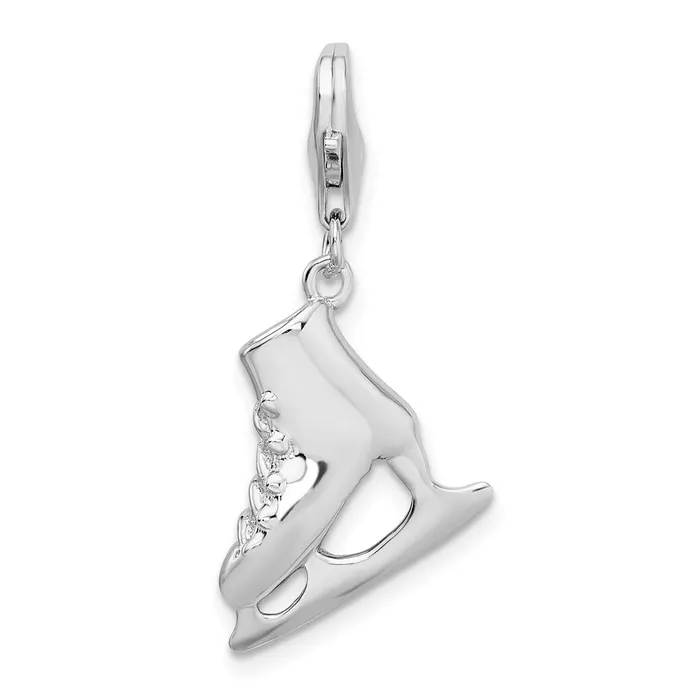 Rings Sterling Silver Amore La Vita Rhodiumplated Polished 3D Ice Skate Charm TreasureFineJewelers Rings Sterling Silver Amore La Vita Rhodiumplated Polished 3D Ice Skate Charm TreasureFineJewelers