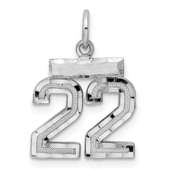 Rings Sterling Silver Rhodiumplated Diamondcut 22 Charm TreasureFineJewelers Rings Sterling Silver Rhodiumplated Diamondcut 22 Charm TreasureFineJewelers