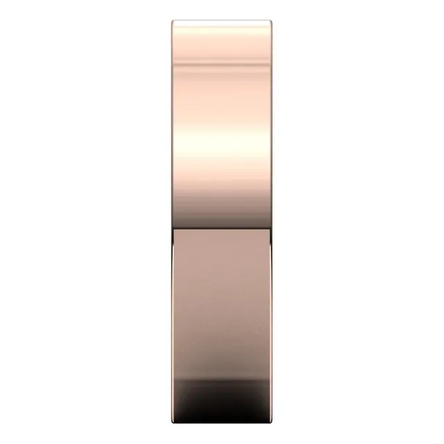 Rings TreasureFineJewelers 14K Rose Gold 5 mm Square Comfort Fit Wedding Band