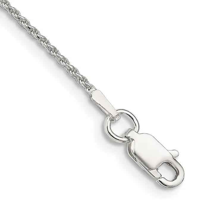 Rings TreasureFineJewelers Sterling Silver 11mm Diamondcut Rope Chain Anklet Rings TreasureFineJewelers Sterling Silver 11mm Diamondcut Rope Chain Anklet
