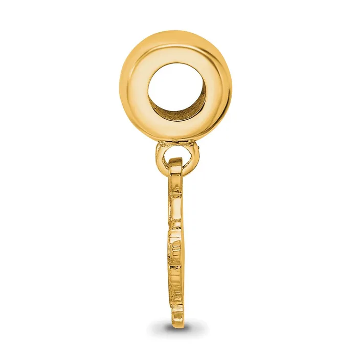 Rings TreasureFineJewelers Sterling Silver Goldplated LogoArt Syracuse University Mascot Small Dangle Bead Charm