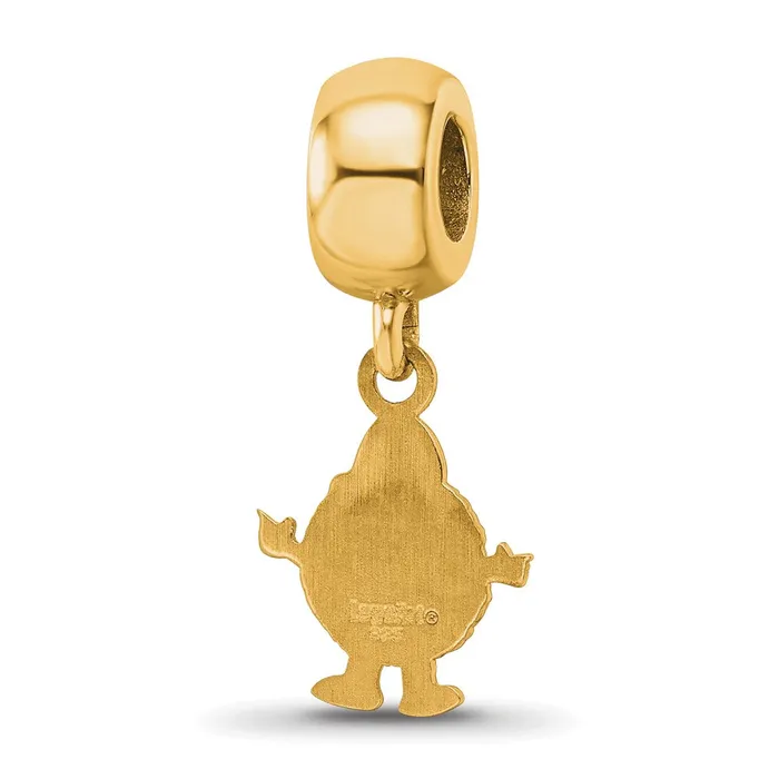 Rings TreasureFineJewelers Sterling Silver Goldplated LogoArt Syracuse University Mascot Small Dangle Bead Charm