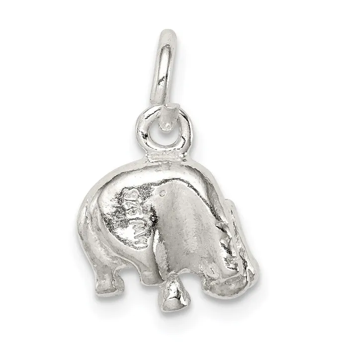 Rings TreasureFineJewelers Sterling Silver Hippo Charm