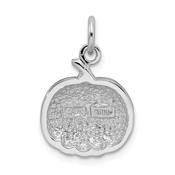 Rings TreasureFineJewelers Sterling Silver Rhodiumplated Orange JackaLantern Charm