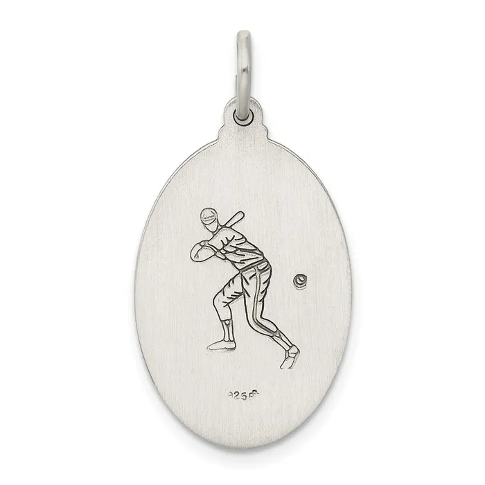 Rings TreasureFineJewelers Sterling Silver St Christopher Baseball Medal