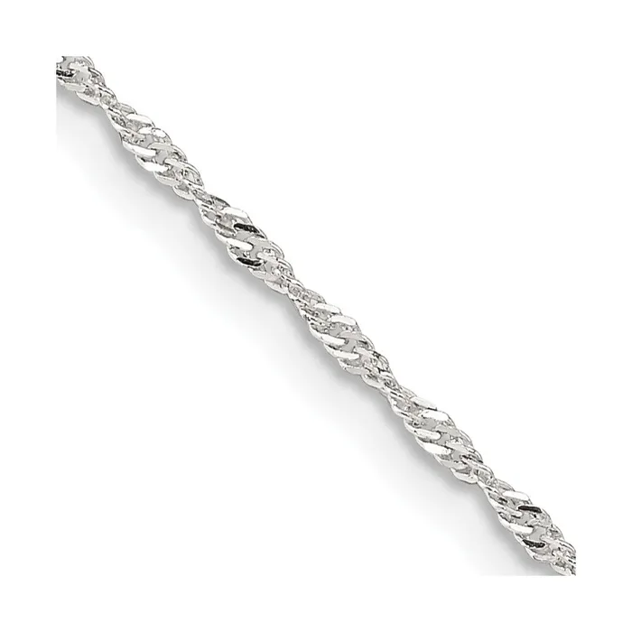 Sterling Silver 14mm Singapore Chain TreasureFineJewelers Rings
