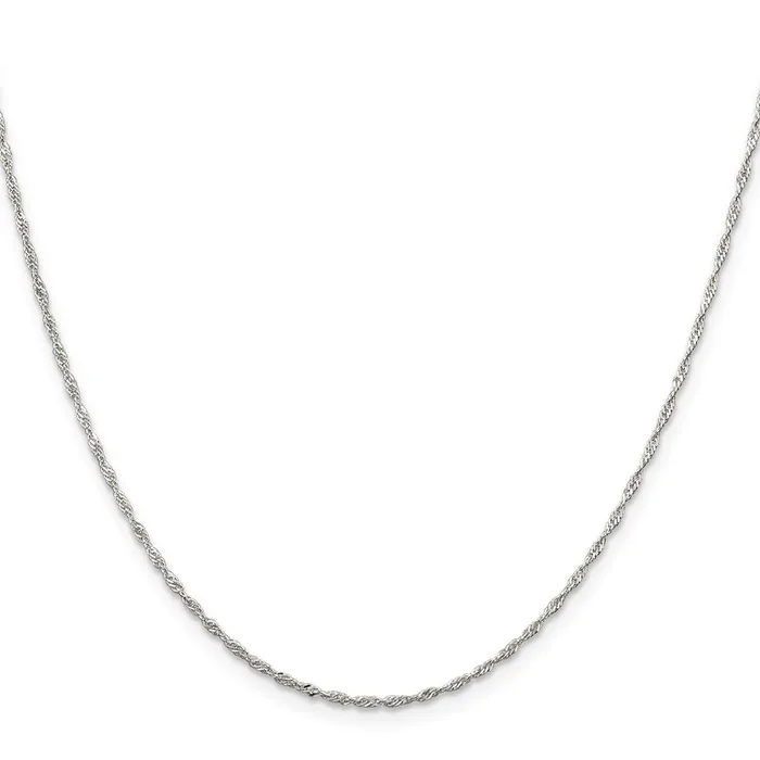 Sterling Silver 14mm Singapore Chain TreasureFineJewelers Rings