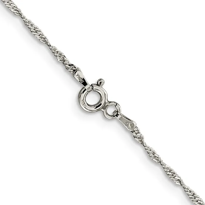 Sterling Silver 14mm Singapore Chain TreasureFineJewelers Rings