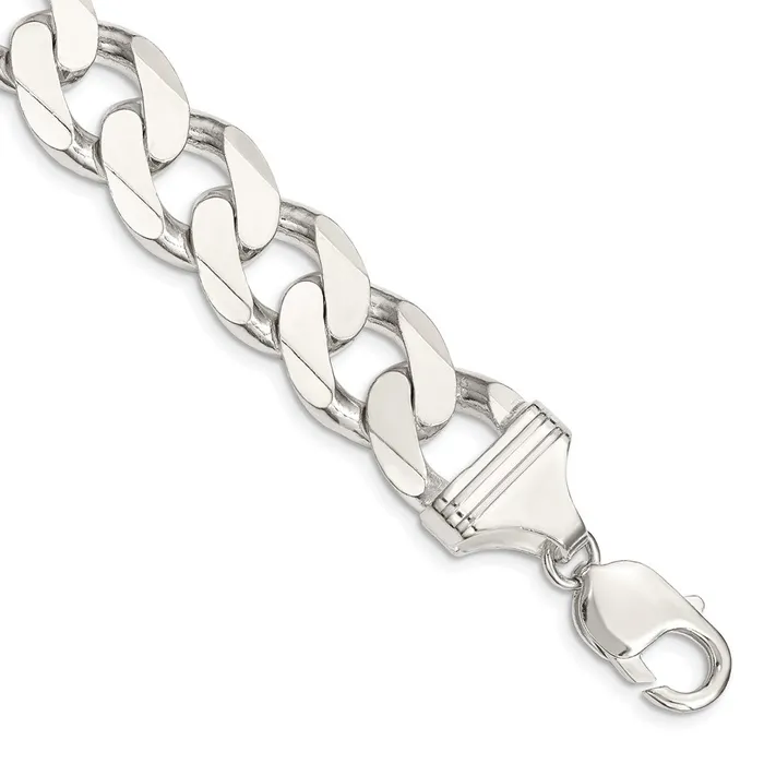 Sterling Silver 15mm Curb Chain TreasureFineJewelers Rings