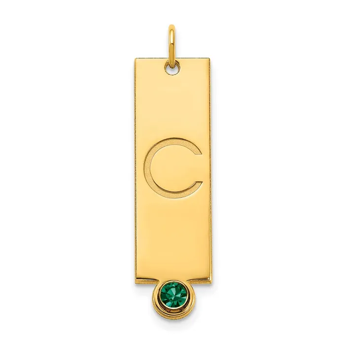Sterling Silver Gold PlatedPolished Vertical Bar with Birthstone TreasureFineJewelers Rings Sterling Silver Gold PlatedPolished Vertical Bar with Birthstone TreasureFineJewelers Rings