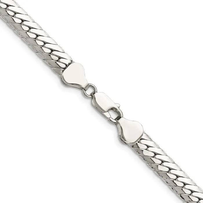 Sterling Silver Polished 625mm Double Oval Flat Chain TreasureFineJewelers Rings