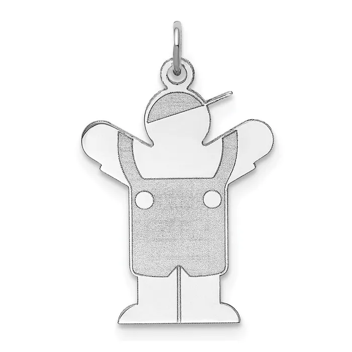 Sterling Silver Rhodiumplated Love Kid Charm TreasureFineJewelers Rings