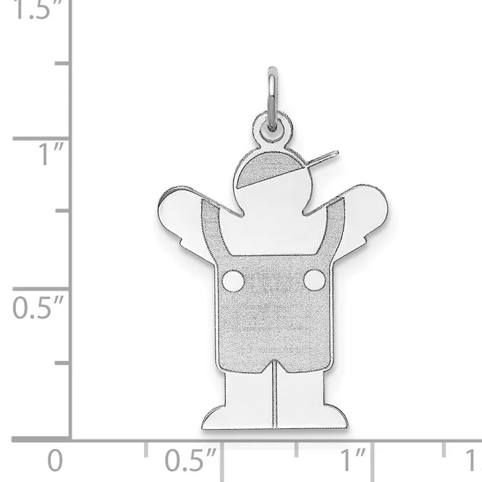 Sterling Silver Rhodiumplated Love Kid Charm TreasureFineJewelers Rings