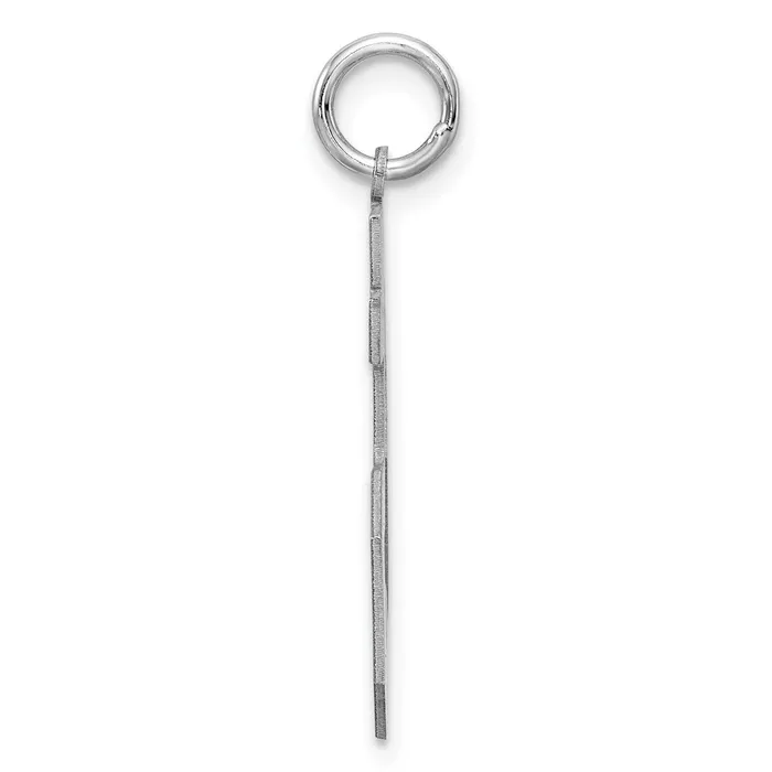 Sterling SilverRhodiumplated Satin Number 25 Charm TreasureFineJewelers Rings