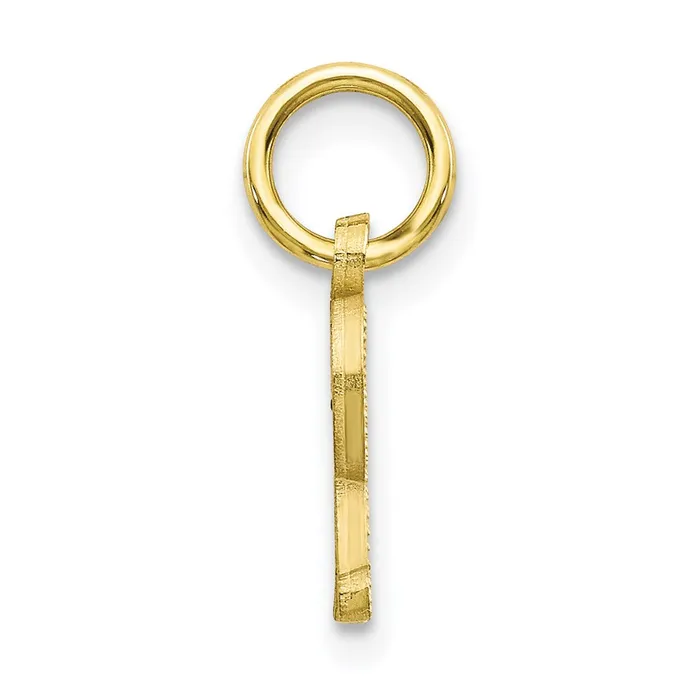 TreasureFineJewelers Charm Necklaces 10k Yellow Gold Initial R Charm