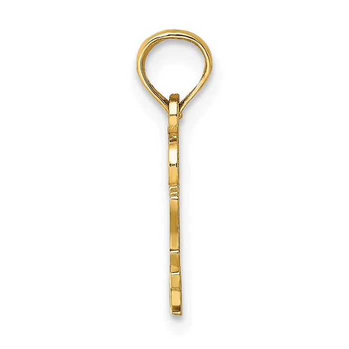 TreasureFineJewelers Charm Necklaces 14K I HEART MY DEPUTY Charm
