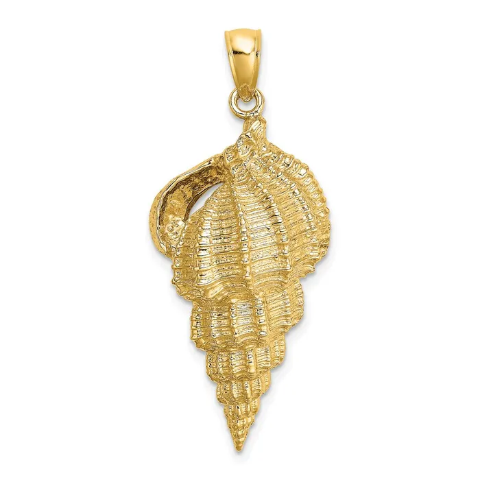 TreasureFineJewelers Charm Necklaces 14K Wentletrap Shell Charm