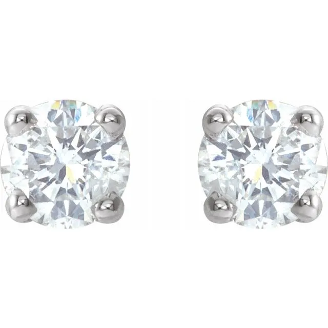 TreasureFineJewelers Earrings 14K White 15 CTW Diamond Earrings