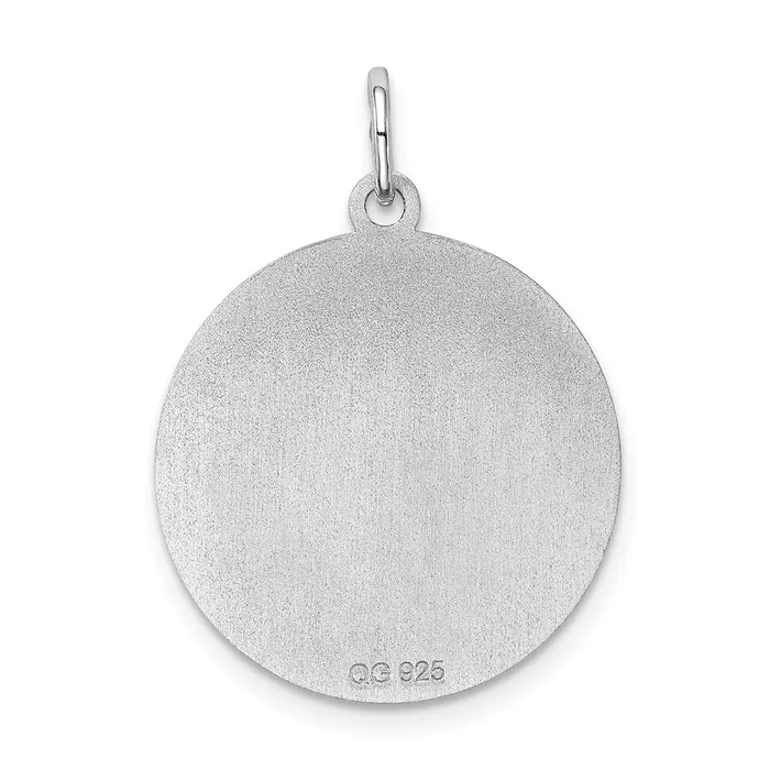 TreasureFineJewelers Rings Sterling Silver Rhodiumplated Great Dane Disc Charm