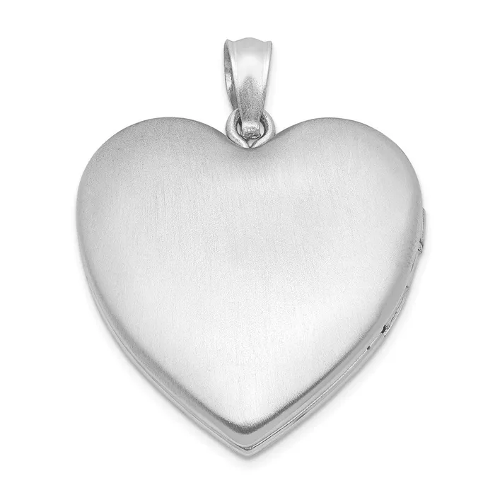 TreasureFineJewelers Rings Sterling Silver Rhodiumplated Guardian Angel Ash Holder Heart Locket