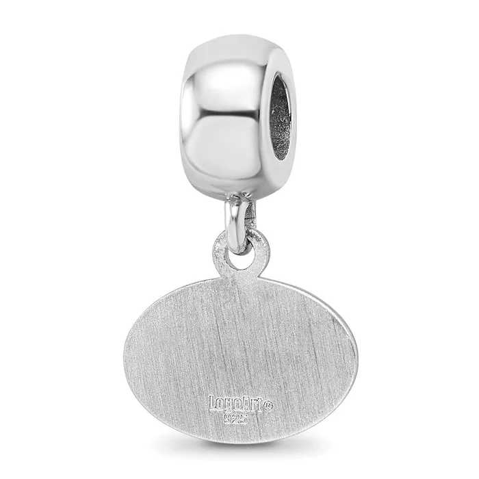 TreasureFineJewelers Rings Sterling Silver Rhodiumplated LogoArt Penn State University Lion Extra Small Dangle Bead Charm