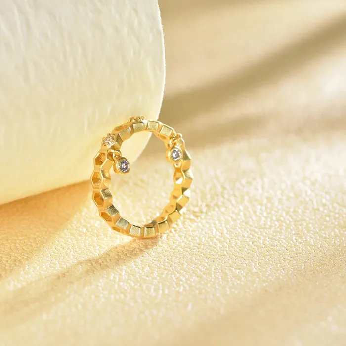 Trendolla Jewelry Rings Honeycomb With Dripping Honey Ring Life With MaKs Honeycomb Bee Kind Jewelry Collection