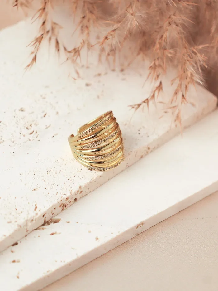 Curio Cottage Nova Lined Cuff Ring Rings Curio Cottage Nova Lined Cuff Ring Rings