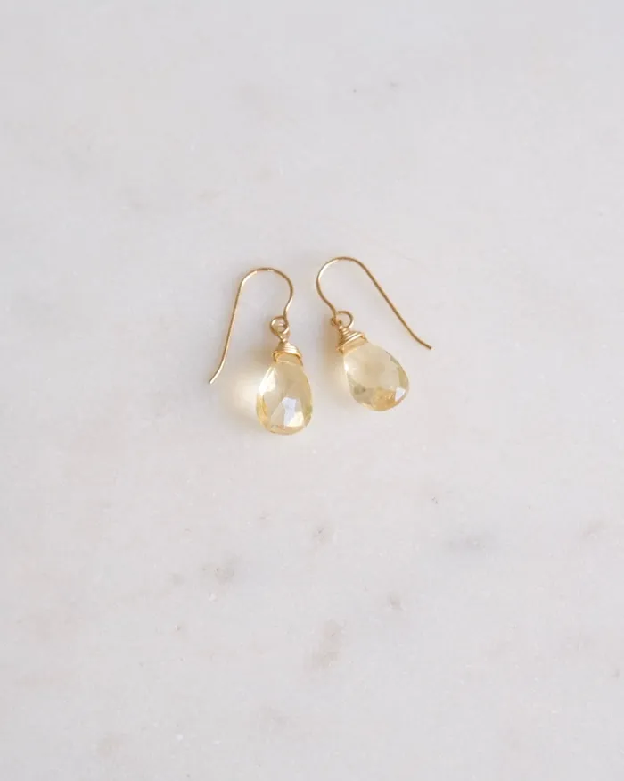 Earrings ERIJEWELRY Citrine Simple Earrings Earrings ERIJEWELRY Citrine Simple Earrings