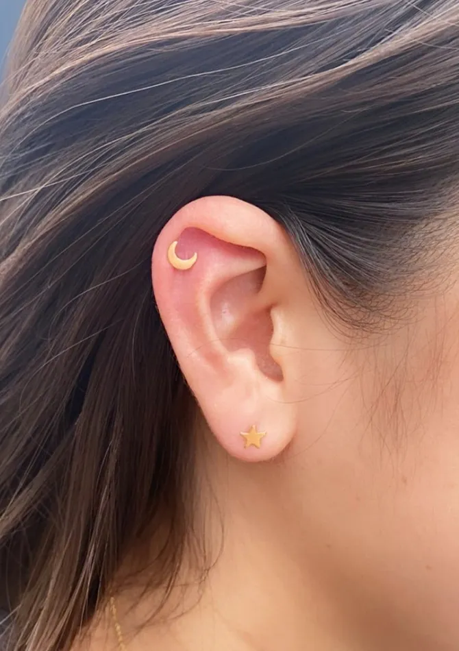 Earrings ERIJEWELRY Crescent stud Earrings