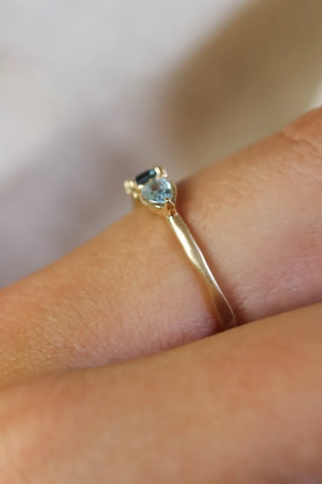 Lacee Alexandra Jewelry Rings Oceanic Gemstone Ring available in solid gold sterling silver