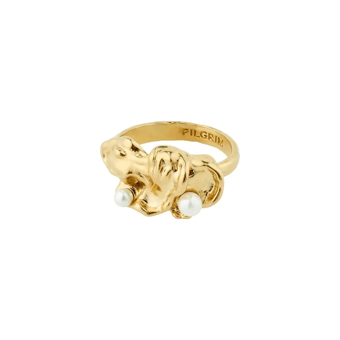 Pilgrim Rings Moon Gold Plated Ring