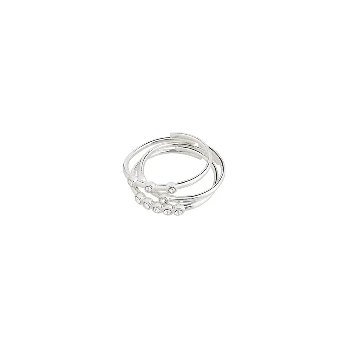 Pilgrim Rings Sloan Silver Plated Ring Set