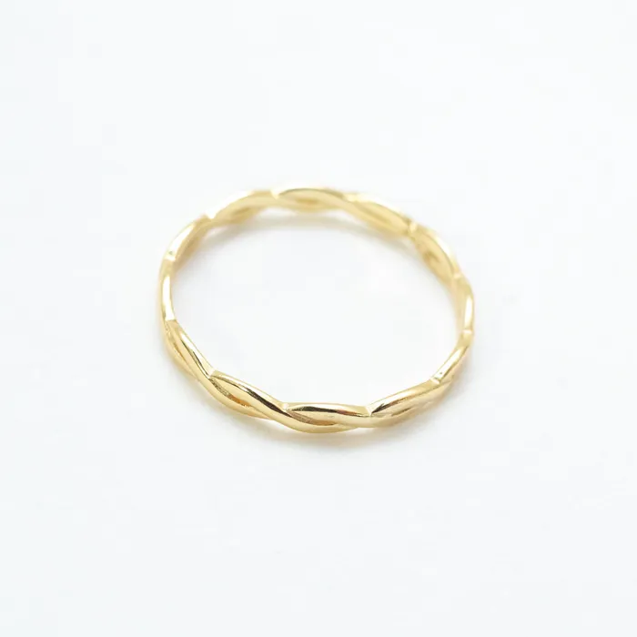 Rings Silver Lotus Gold Plated Infinity Ring