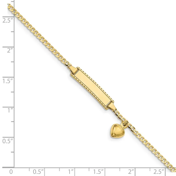 10k Flat Curb Link ID BraceletWBC10BID956 WB Choice Jewelry Bracelets 10k Flat Curb Link ID BraceletWBC10BID956 WB Choice Jewelry Bracelets