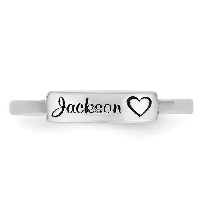 10K White Gold Personalized Name Bar RingWBC10XNR89W WB Choice Jewelry Rings 10K White Gold Personalized Name Bar RingWBC10XNR89W WB Choice Jewelry Rings
