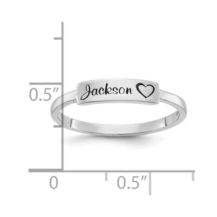 10K White Gold Personalized Name Bar RingWBC10XNR89W WB Choice Jewelry Rings 10K White Gold Personalized Name Bar RingWBC10XNR89W WB Choice Jewelry Rings