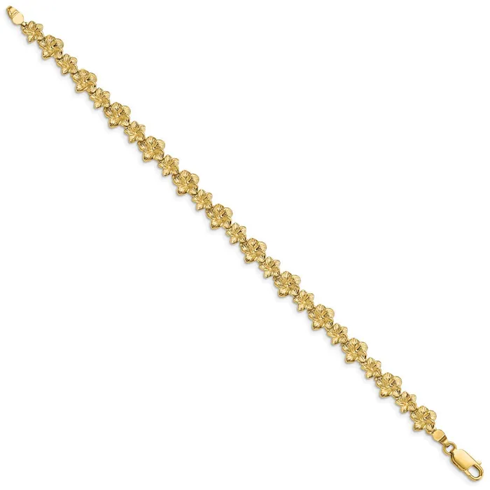 14K Plumeria Flower BraceletWBCFB1594725 WB Choice Jewelry Bracelets 14K Plumeria Flower BraceletWBCFB1594725 WB Choice Jewelry Bracelets