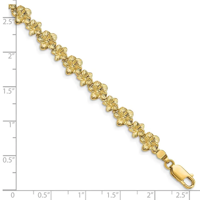 14K Plumeria Flower BraceletWBCFB1594725 WB Choice Jewelry Bracelets 14K Plumeria Flower BraceletWBCFB1594725 WB Choice Jewelry Bracelets