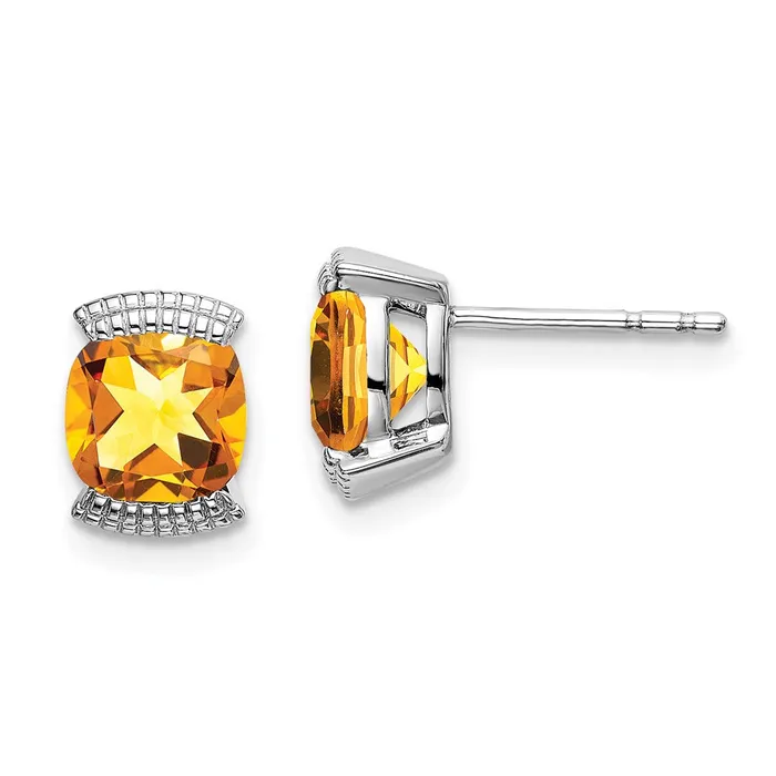 14k White Gold Citrine Post EarringsWBCEM7080CIW WB Choice Jewelry Earrings 14k White Gold Citrine Post EarringsWBCEM7080CIW WB Choice Jewelry Earrings