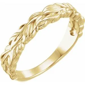 14K Yellow Stackable Leaf Ring 51768102PSTWBC WB Choice Jewelry Rings