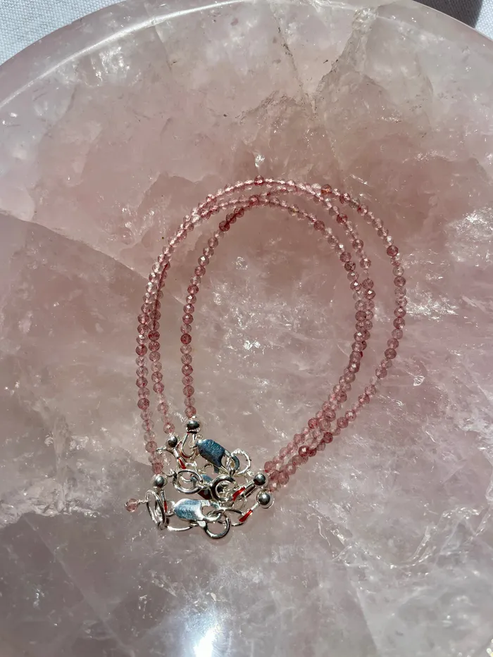 Bracelets Sugar Studio Crystals Lepidocrocite in Quartz Bracelet in Sterling Silver Bracelets Sugar Studio Crystals Lepidocrocite in Quartz Bracelet in Sterling Silver