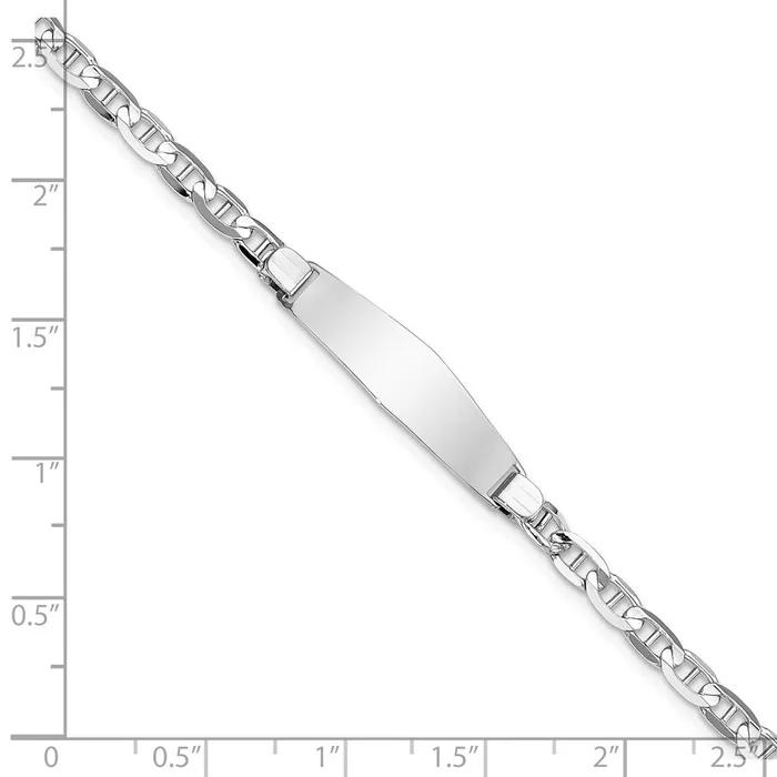 Bracelets WB Choice Jewelry 14K WG Soft Diamond Shape Anchor Link ID BraceletWBCLID67CW7 Bracelets WB Choice Jewelry 14K WG Soft Diamond Shape Anchor Link ID BraceletWBCLID67CW7
