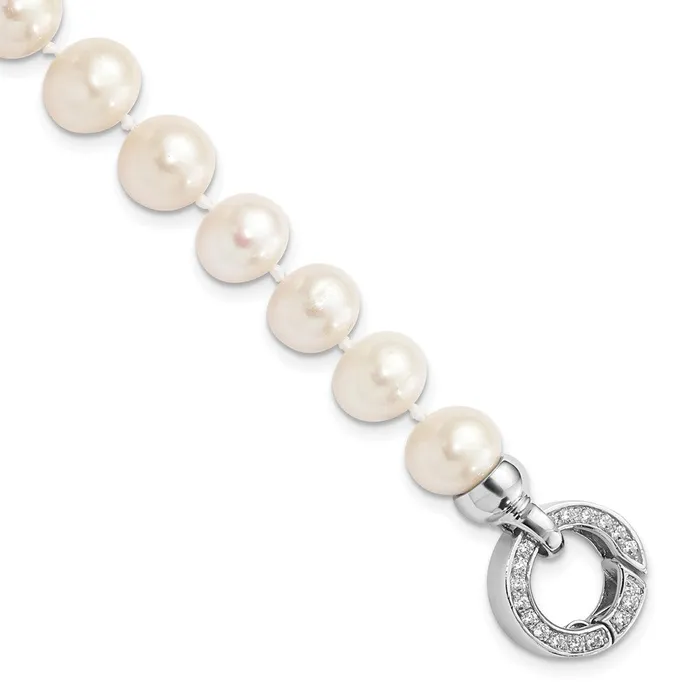 Bracelets WB Choice Jewelry Sterling Silver Rhodiumplated 910mm White FWC Pearl CZ Fancy BraceletWBCQH521475 Bracelets WB Choice Jewelry Sterling Silver Rhodiumplated 910mm White FWC Pearl CZ Fancy BraceletWBCQH521475