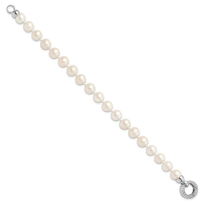 Bracelets WB Choice Jewelry Sterling Silver Rhodiumplated 910mm White FWC Pearl CZ Fancy BraceletWBCQH521475 Bracelets WB Choice Jewelry Sterling Silver Rhodiumplated 910mm White FWC Pearl CZ Fancy BraceletWBCQH521475