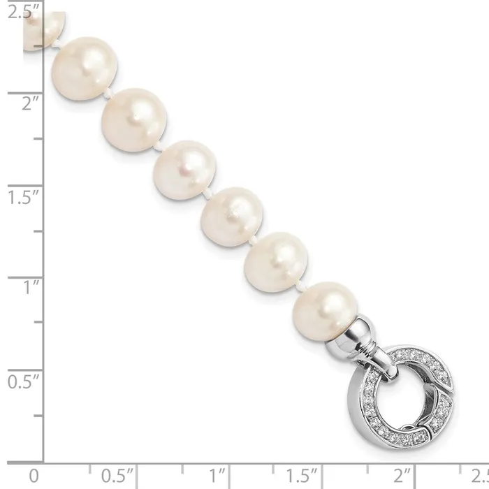 Bracelets WB Choice Jewelry Sterling Silver Rhodiumplated 910mm White FWC Pearl CZ Fancy BraceletWBCQH521475 Bracelets WB Choice Jewelry Sterling Silver Rhodiumplated 910mm White FWC Pearl CZ Fancy BraceletWBCQH521475