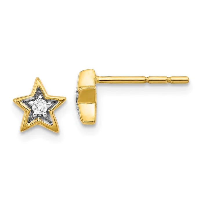 Earrings 14k Gold Diamond Star Post EarringsWBCEM5510005YA WB Choice Jewelry Earrings 14k Gold Diamond Star Post EarringsWBCEM5510005YA WB Choice Jewelry