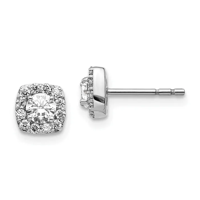 Earrings 14k White Gold Square Cluster Diamond EarringsWBCEM5466062WA WB Choice Jewelry Earrings 14k White Gold Square Cluster Diamond EarringsWBCEM5466062WA WB Choice Jewelry