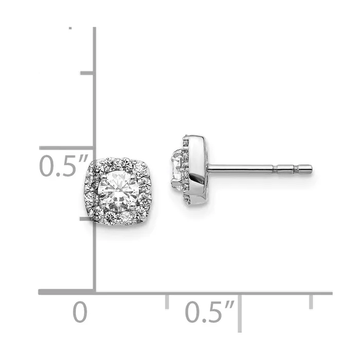 Earrings 14k White Gold Square Cluster Diamond EarringsWBCEM5466062WA WB Choice Jewelry Earrings 14k White Gold Square Cluster Diamond EarringsWBCEM5466062WA WB Choice Jewelry