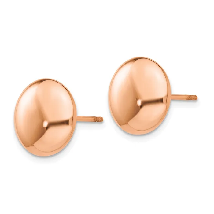 Earrings WB Choice Jewelry 14k Rose Polished 12mm Button Post EarringsWBCH1030 Earrings WB Choice Jewelry 14k Rose Polished 12mm Button Post EarringsWBCH1030