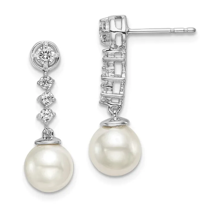 Earrings WB Choice Jewelry 14k White Gold Freshwater Cultured Pearl Diamond Post EarringsWBCEM8478PL034WA Earrings WB Choice Jewelry 14k White Gold Freshwater Cultured Pearl Diamond Post EarringsWBCEM8478PL034WA